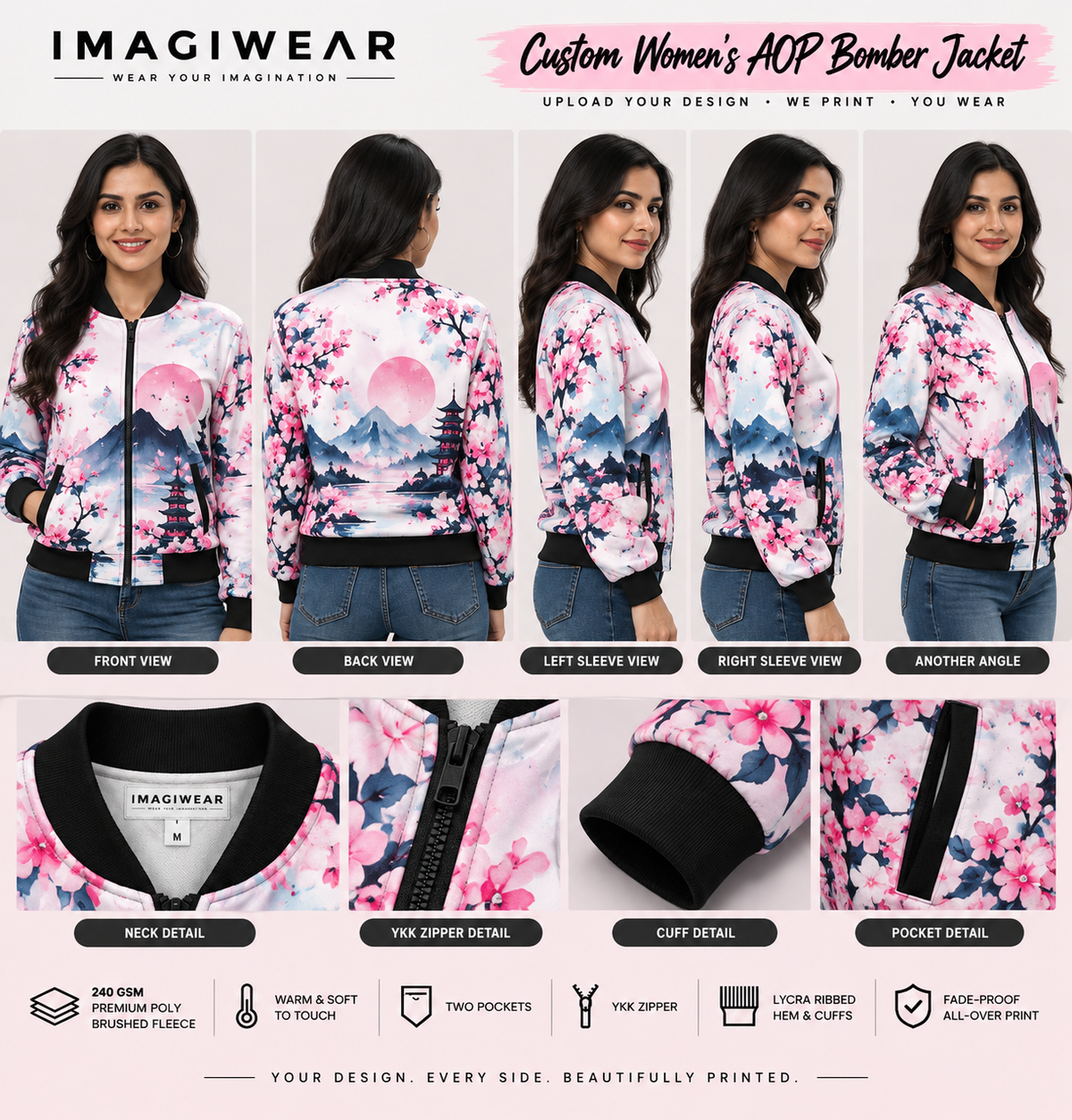 Custom Women's AOP Bomber Jacket