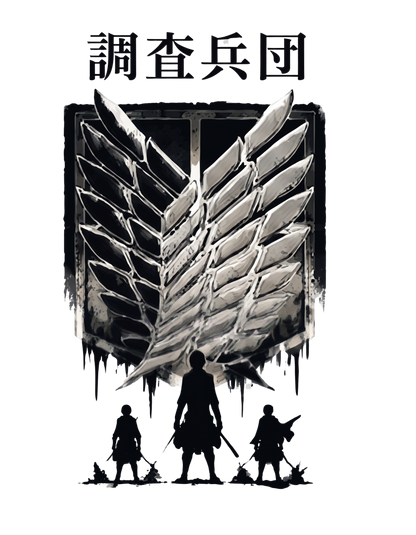 Attack on Titan Scout Regiment Emblem A3 Anime Poster | Minimalist Wall Art | ImagiWear