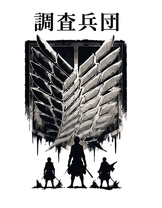 Attack on Titan Scout Regiment Emblem A3 Anime Poster | Minimalist Wall Art | ImagiWear