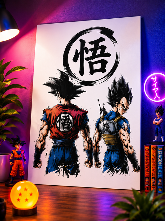 Goku & Vegeta A3 Anime Poster | Premium 300 GSM Wall Art for Bedroom, Gaming Room & Office