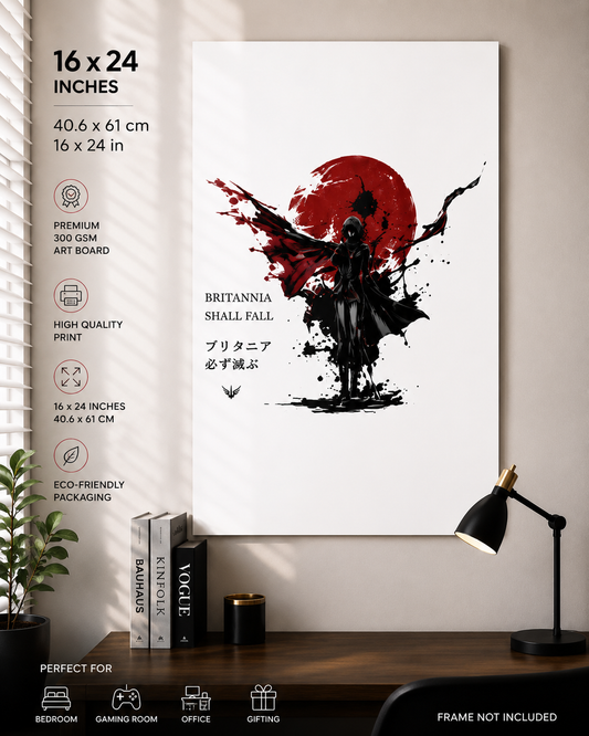 Britannia Shall Fall A3 Anime Poster | Premium 300 GSM Wall Art | Unframed