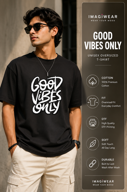 Good Vibes Only Regular Fit Graphic T-Shirt