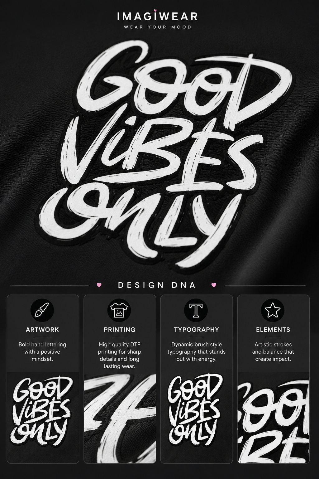 Good Vibes Only Regular Fit Graphic T-Shirt