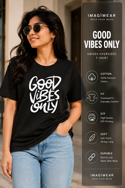 Good Vibes Only Regular Fit Graphic T-Shirt