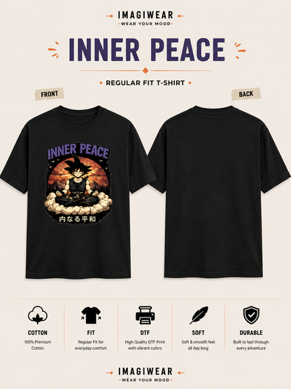 Inner Peace Meditation Regular Fit Graphic T-Shirt
