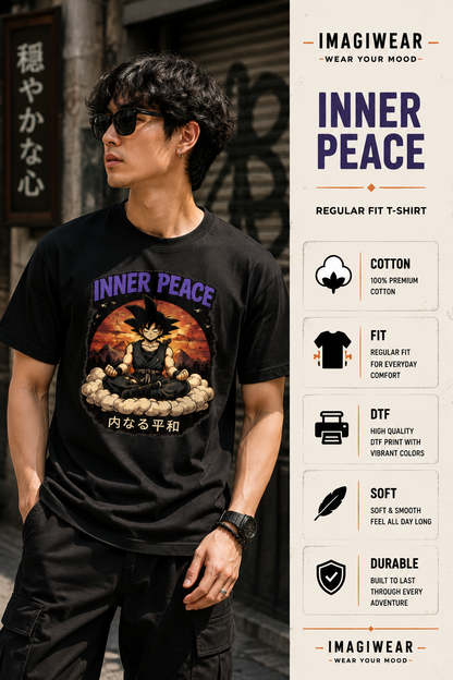 Inner Peace Meditation Regular Fit Graphic T-Shirt