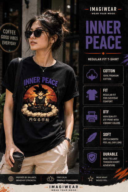 Inner Peace Meditation Regular Fit Graphic T-Shirt