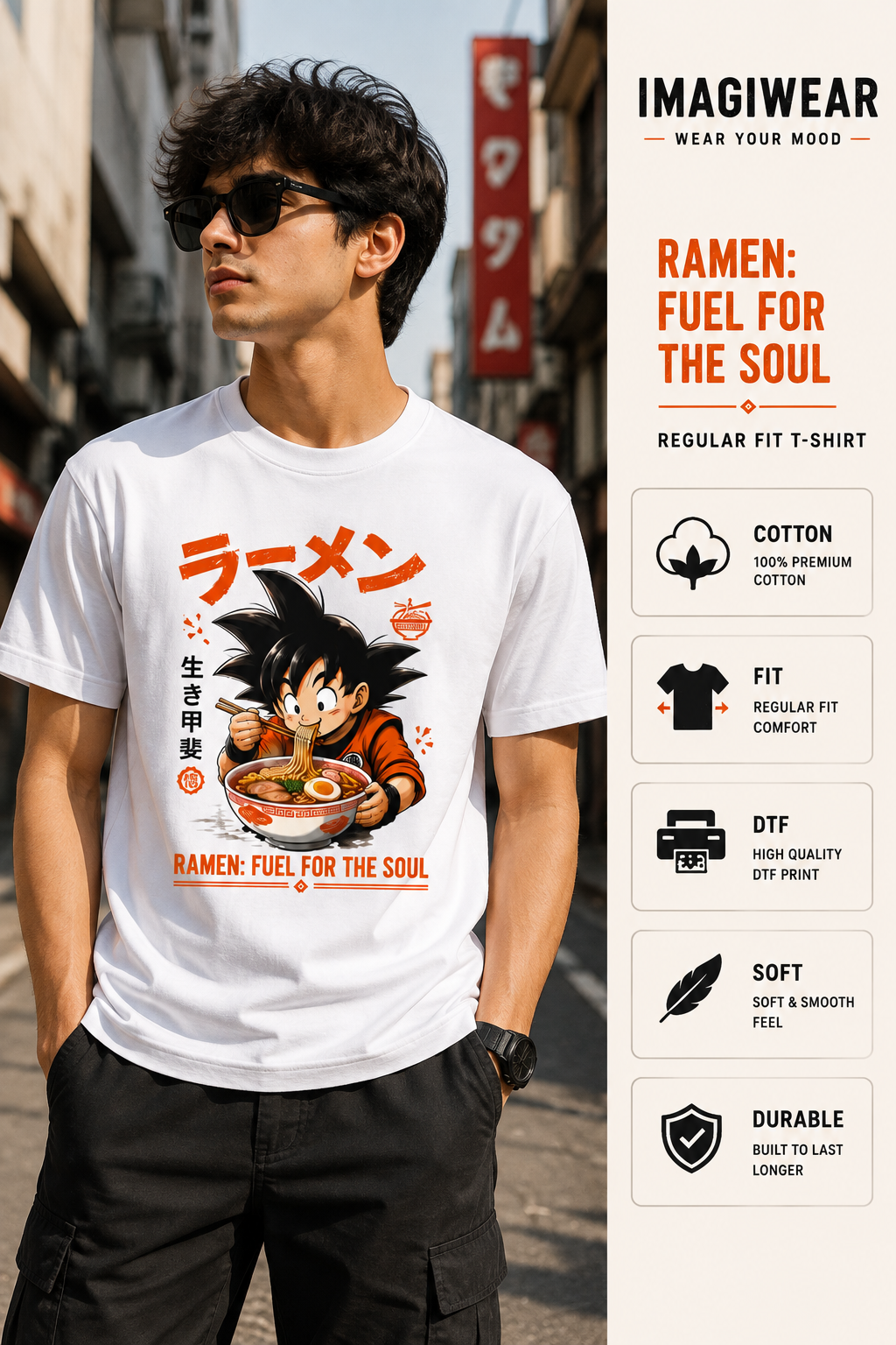 Ramen Fuel for the Soul Regular Fit T-Shirt