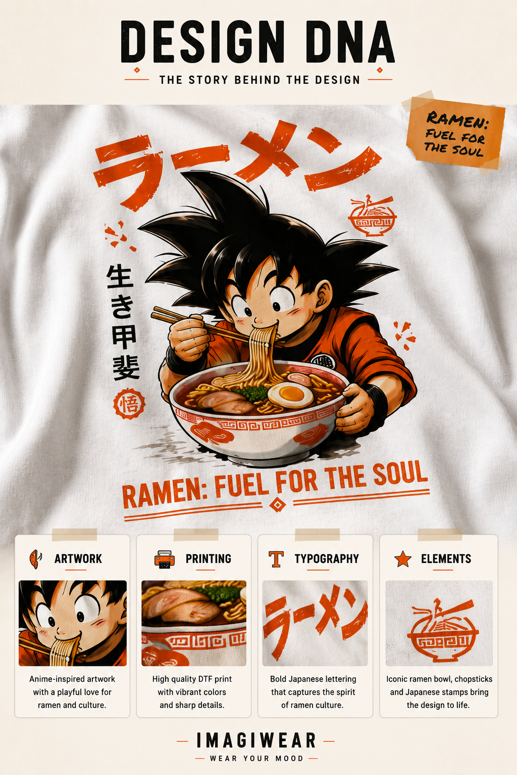 Ramen Fuel for the Soul Regular Fit T-Shirt