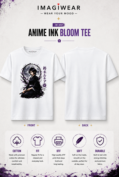 Rukia Moonlight Anime Graphic T-Shirt – Unisex Regular Fit 180 GSM