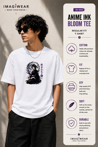 Rukia Moonlight Anime Graphic T-Shirt – Unisex Regular Fit 180 GSM