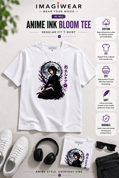 Rukia Moonlight Anime Graphic T-Shirt – Unisex Regular Fit 180 GSM