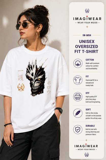 Hollow Anime Graphic Oversized T-Shirt – Unisex 240 GSM