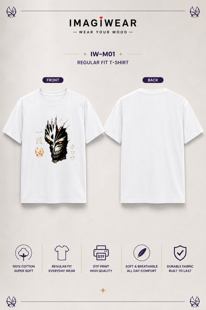 Hollow Anime Graphic T-Shirt – Unisex Regular Fit 180 GSM
