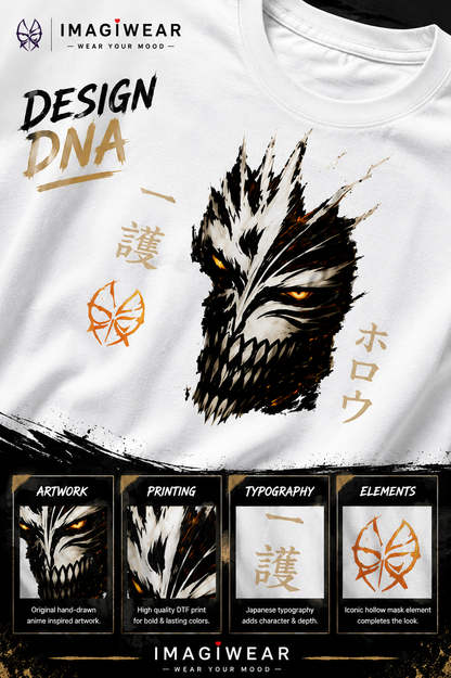 Hollow Anime Graphic T-Shirt – Unisex Regular Fit 180 GSM