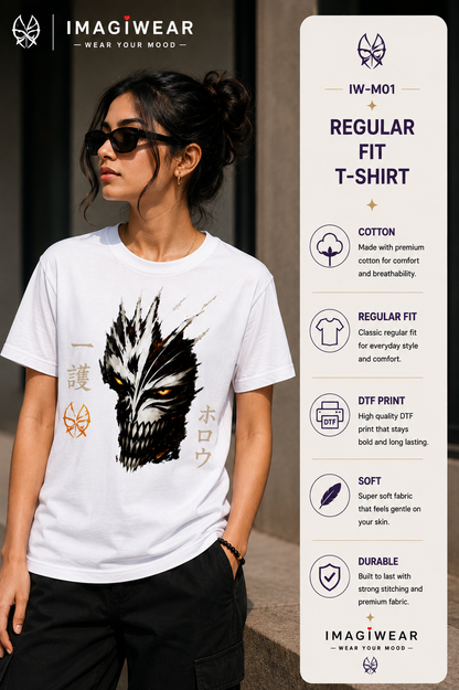 Hollow Anime Graphic T-Shirt – Unisex Regular Fit 180 GSM