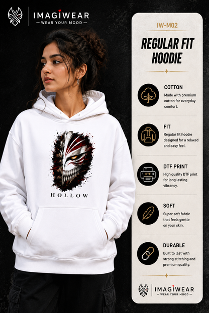 Hollow Anime Graphic Hoodie – Unisex Regular Fit 300 GSM