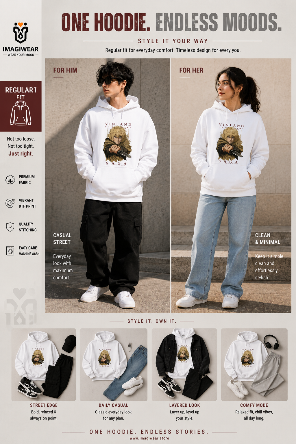 Thorfinn Karlsefni Vinland Saga Graphic Hoodie – Unisex Regular Fit 300 GSM