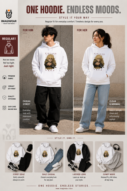 Thorfinn Karlsefni Vinland Saga Graphic Hoodie – Unisex Regular Fit 300 GSM