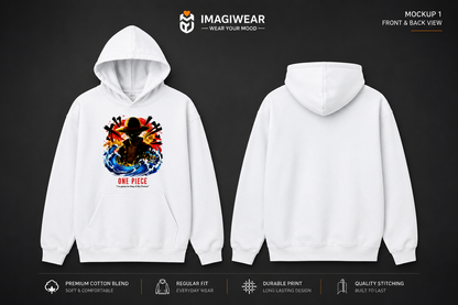 Monkey D. Luffy One Piece Ocean Graphic Hoodie – Unisex Regular Fit 300 GSM