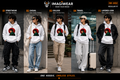 Tanjiro Kamado Sun Graphic Hoodie – Demon Slayer Unisex Regular Fit 300 GSM