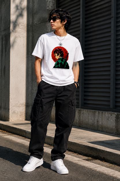 Tanjiro Kamado Sun Crest T-Shirt – Demon Slayer Anime Unisex Regular Fit 180 GSM