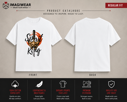 The Spirit King Samurai Graphic T-Shirt – Japanese Warrior Graphic | Unisex Regular Fit 180 GSM