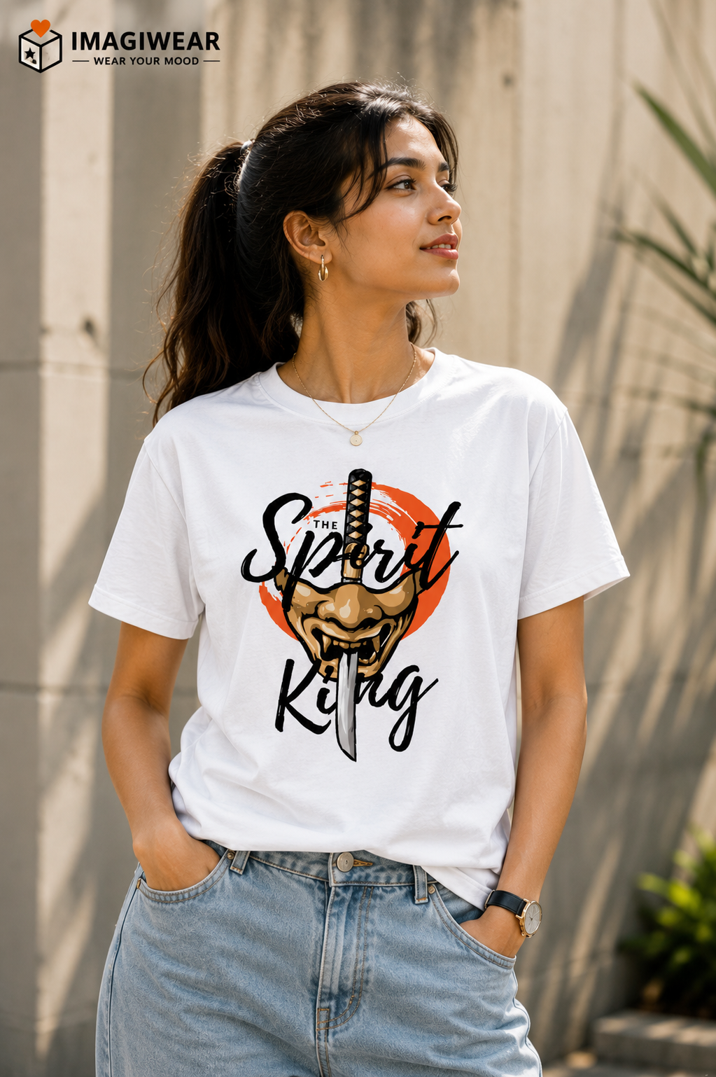 The Spirit King Samurai Graphic T-Shirt – Japanese Warrior Graphic | Unisex Regular Fit 180 GSM