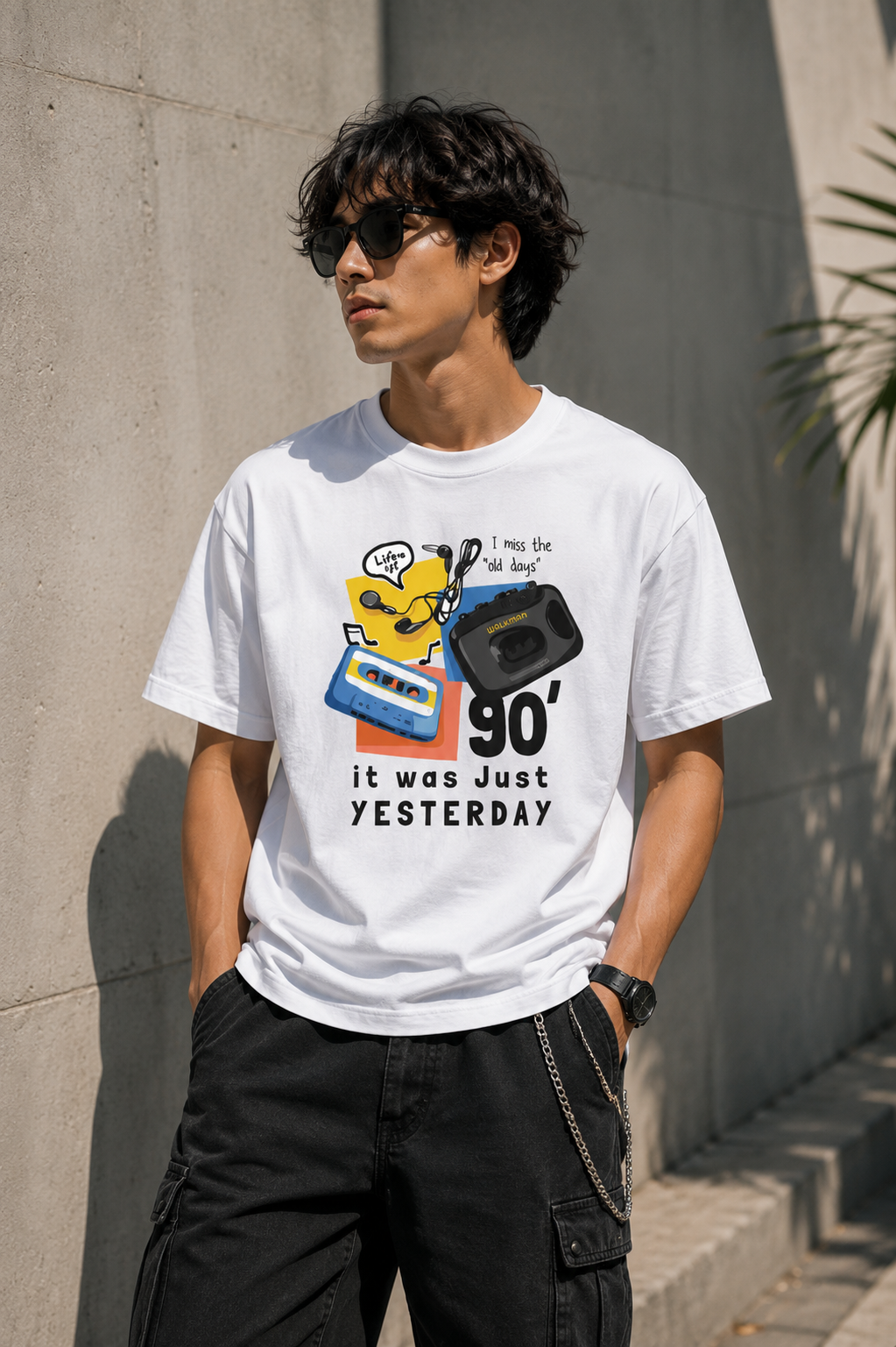90s Nostalgia Cassette T-Shirt – It Was Just Yesterday | Unisex Regular Fit 180 GSM