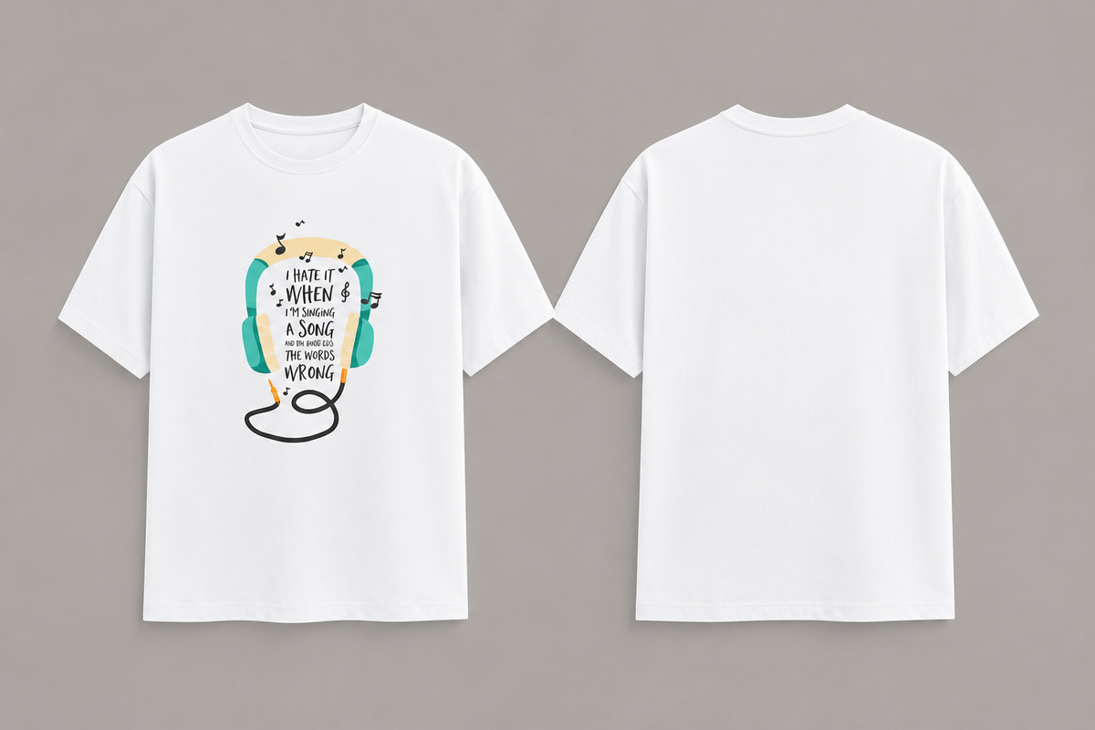 I Hate It When I’m Singing a Song T-Shirt – Funny Music Graphic | Unisex Regular Fit