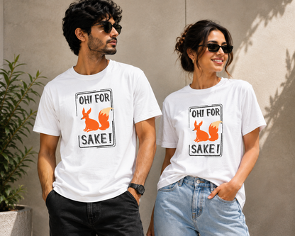 Oh! For Fox Sake! T-Shirt – Funny Fox Graphic | Unisex Regular Fit