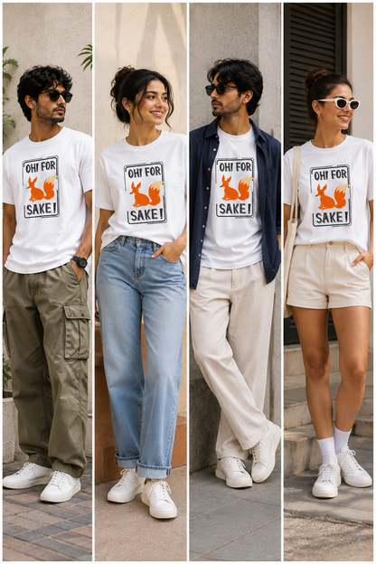 Oh! For Fox Sake! T-Shirt – Funny Fox Graphic | Unisex Regular Fit