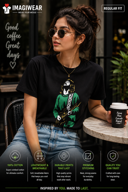 Guitar Legend Rock T-Shirt – Electric Guitar Music Graphic | Unisex Regular Fit 180 GSM