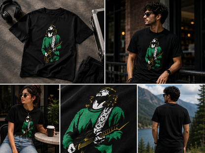 Guitar Legend Rock T-Shirt – Electric Guitar Music Graphic | Unisex Regular Fit 180 GSM