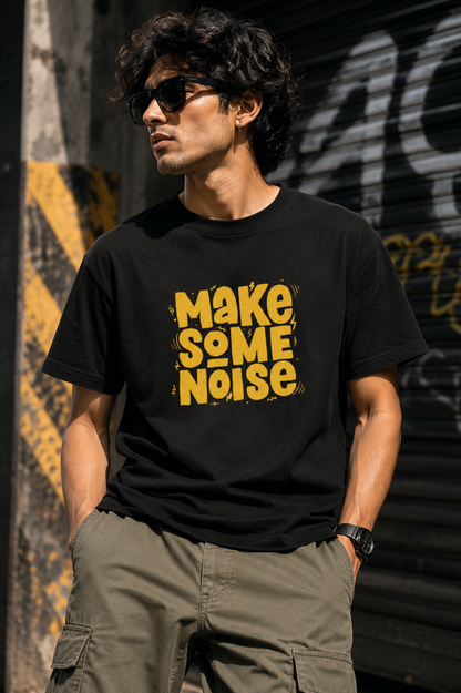 Make Some Noise Bold Graphic Regular Fit T-Shirt
