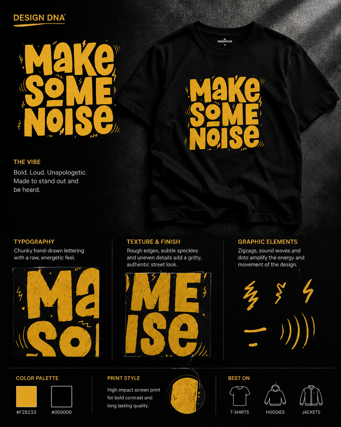Make Some Noise Bold Graphic Regular Fit T-Shirt