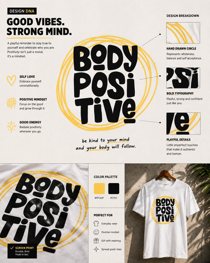 Body Positive | Regular Fit Unisex Graphic T-Shirt
