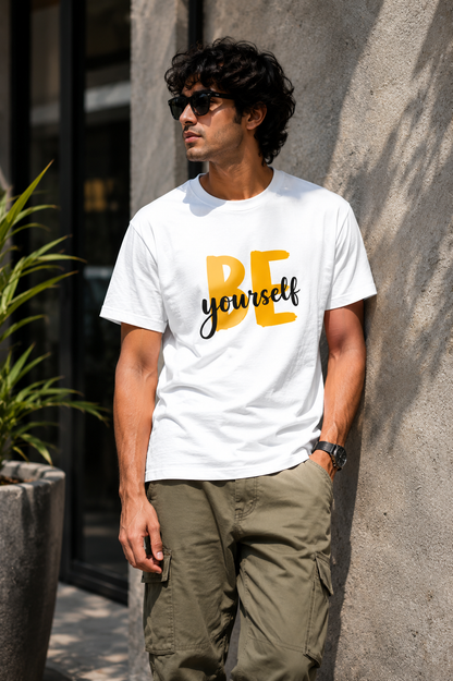 Be Yourself Brush Lettering | Regular Fit Unisex Graphic T-Shirt