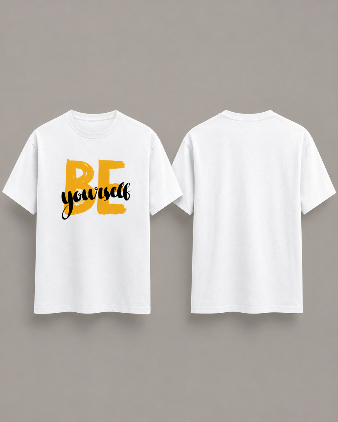 Be Yourself Brush Lettering | Regular Fit Unisex Graphic T-Shirt