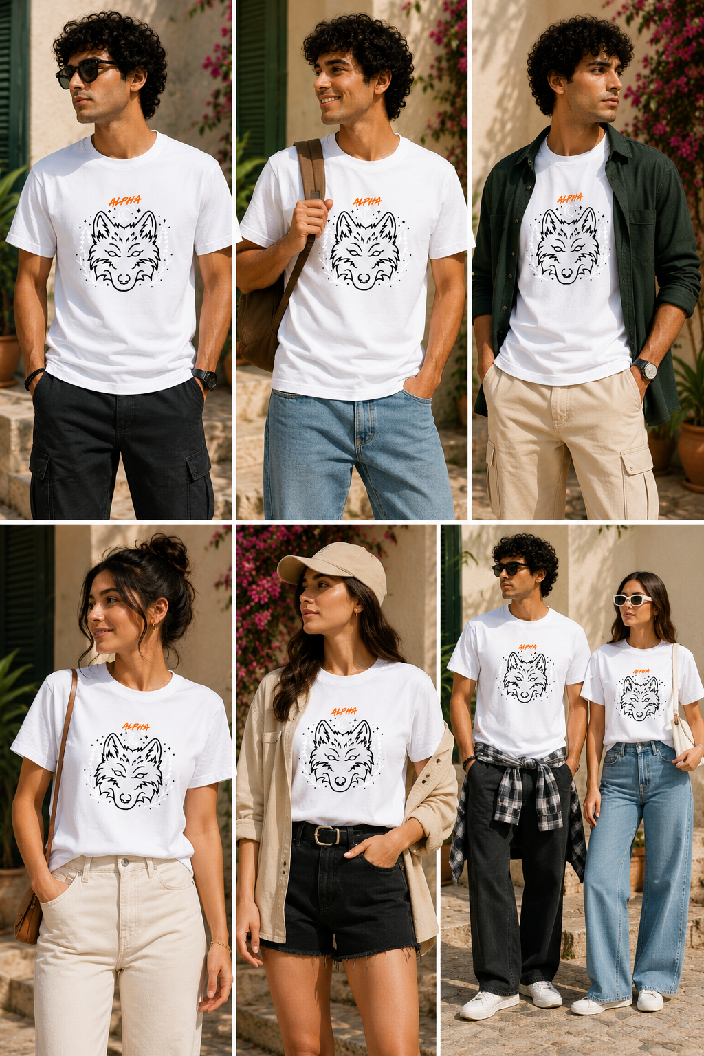 Alpha Wolf Graphic Regular Fit T-Shirt