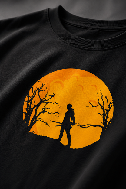 Lone Wanderer Sunset Graphic Regular Fit T-Shirt