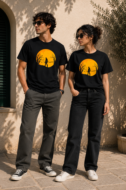 Lone Wanderer Sunset Graphic Regular Fit T-Shirt