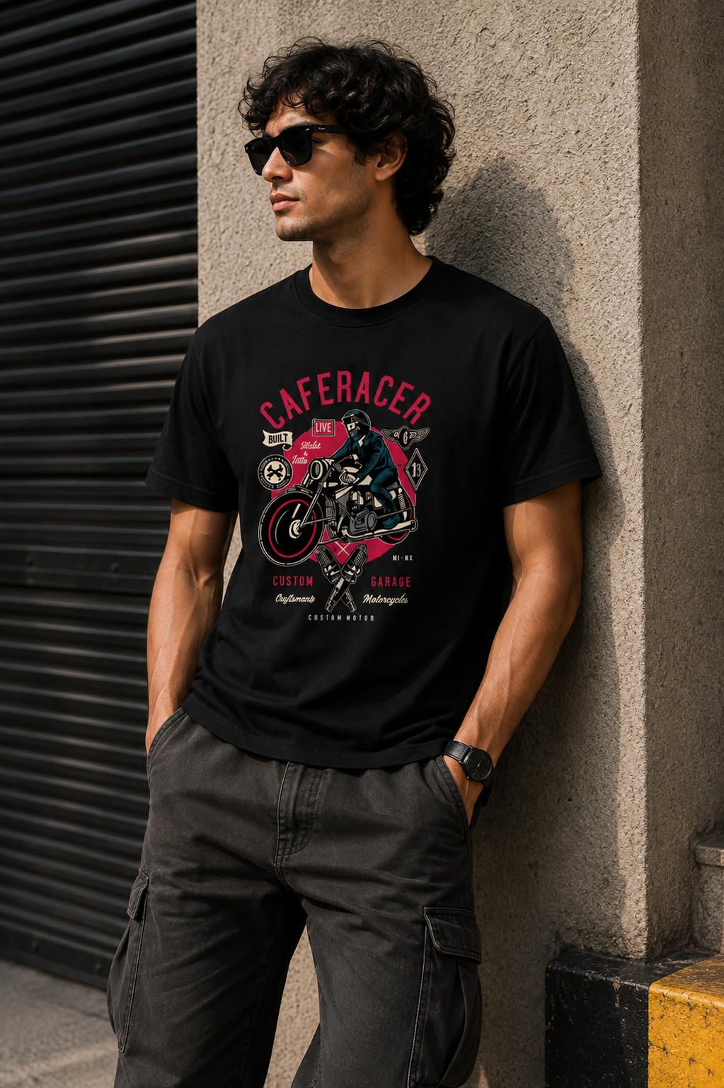 Safe Racer Motorcycle Graphic Regular Fit T-Shirt