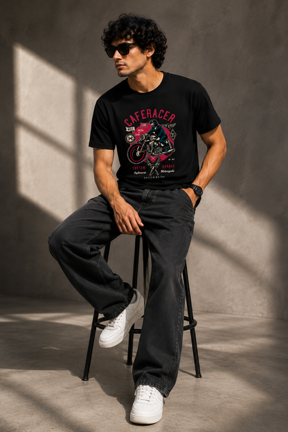 Safe Racer Motorcycle Graphic Regular Fit T-Shirt