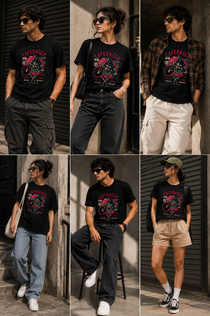 Safe Racer Motorcycle Graphic Regular Fit T-Shirt