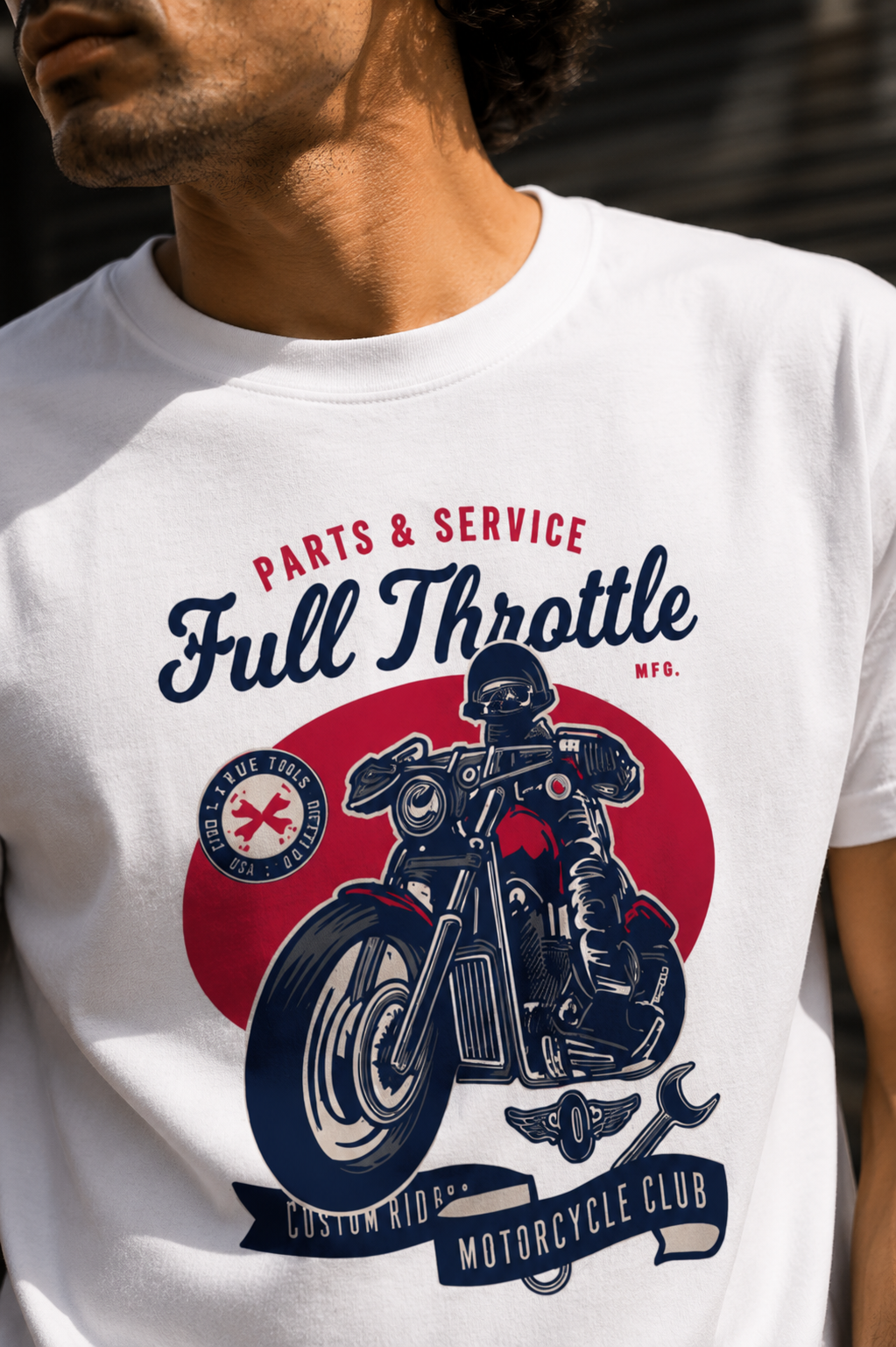 Full Throttle Motorcycle Club Graphic Regular Fit T-Shirt