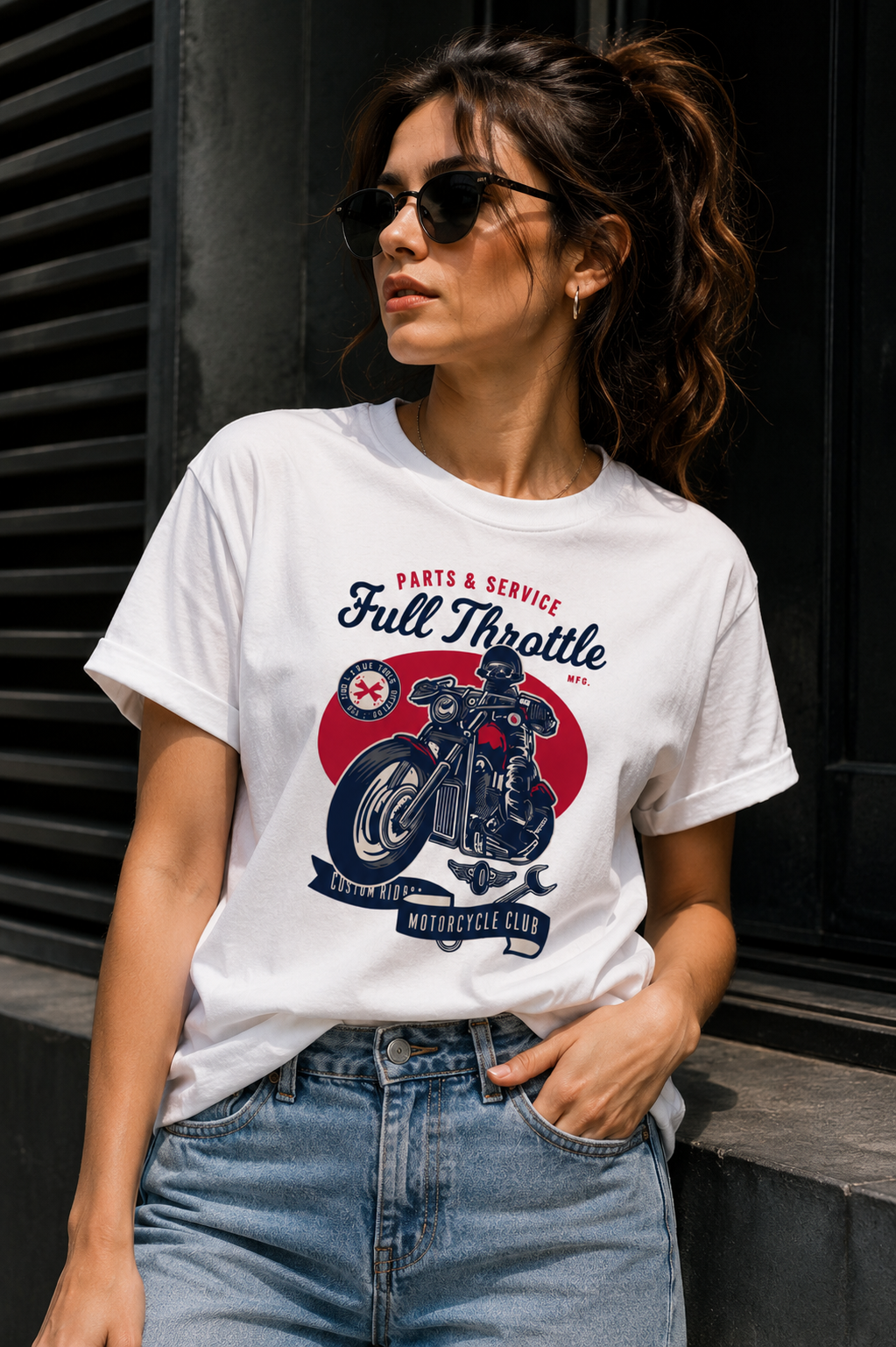 Full Throttle Motorcycle Club Graphic Regular Fit T-Shirt