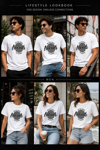 Friends Graphic T-Shirt | Unisex Crew Neck Regular Fit Tee