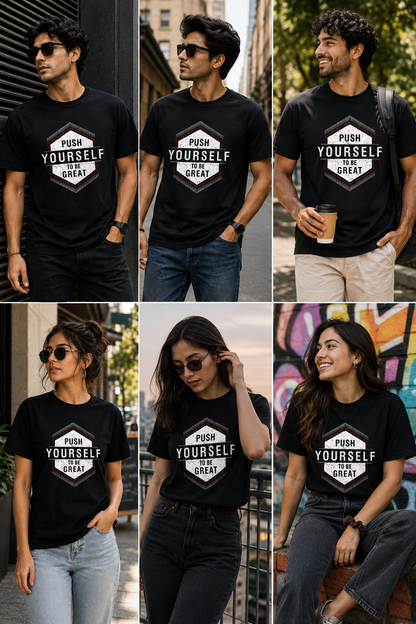 Push Yourself to Be Great Regular Fit T-Shirt