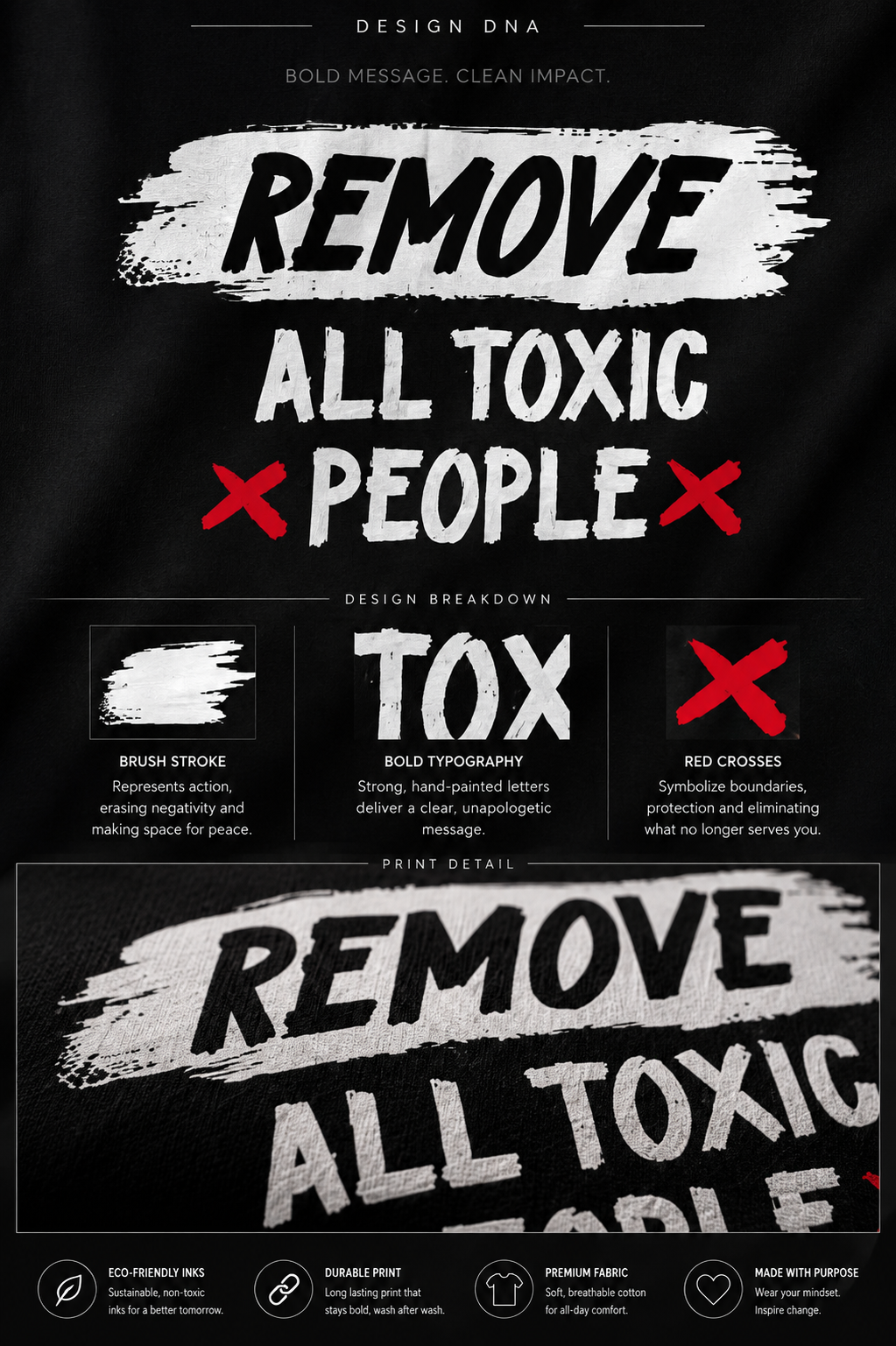 Remove All Toxic People | Regular Fit Unisex Statement T-Shirt